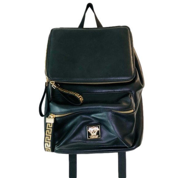 Versace Bags Versace Parfums Backpack Black And Gold Poshmark